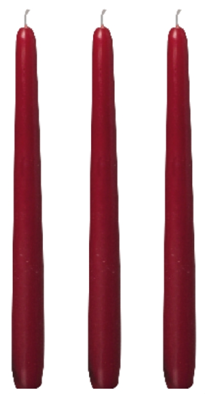 Antikljus Abena Paraffin Bordeaux Vinröd 25cm 8h 30st