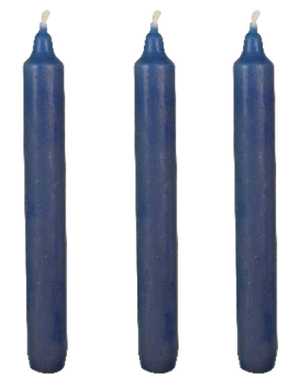 Kronljus Abena Antik Paraffin Mörkblå 2.2x18cm 50st