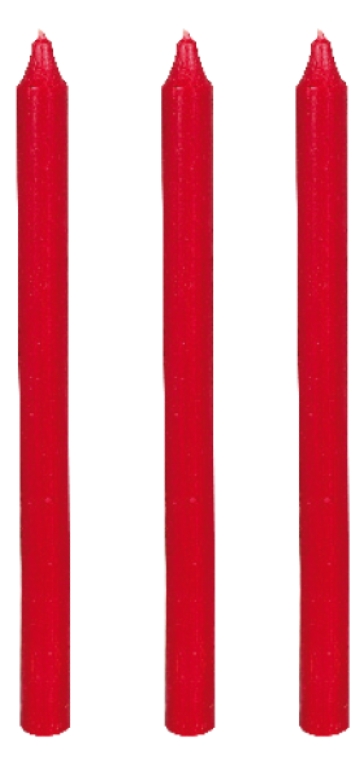 Rustikljus Abena Paraffin Röd 2.1x29cm 11h