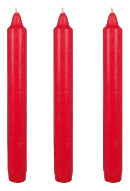 Kronljus Abena Antik Paraffin Röd 2.1x17.5cm 6h 50st