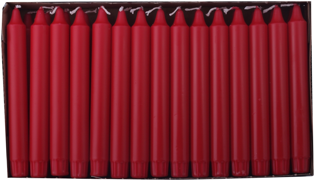 Kronljus Abena Paraffin Röd 2.3x20cm 8h 30st