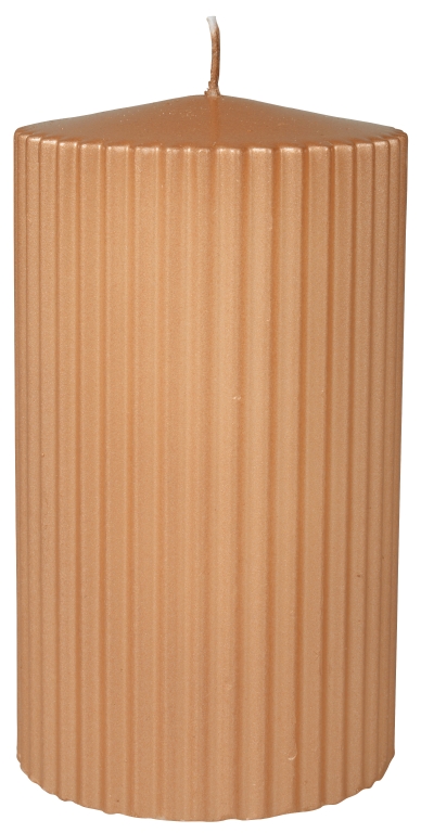 Blockljus Abena Räfflade Paraffin Koppar 7x12cm 55h