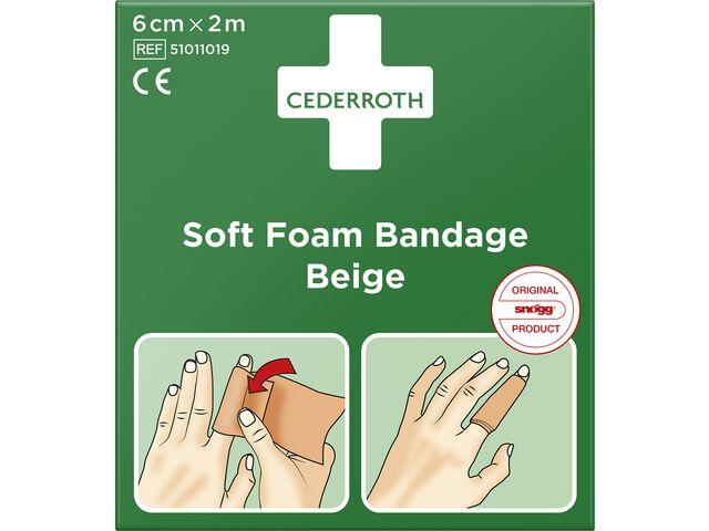Plåster Cederroth Soft Foam Beige 6cmx2m