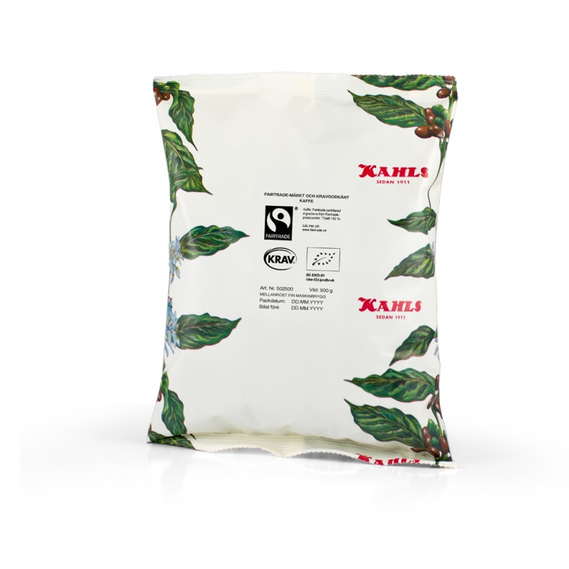 Kaffe Kahls Malt Mellanrost Fin Maskinbrygg Fairtrade & KRAV 500g
