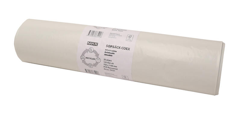 Sopsäck Max Coex Vit 125L 25st/rl