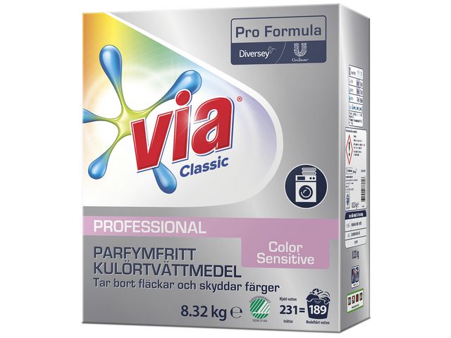 Tvättmedel Via Pro Formula Color Sensitive S 8.32kg