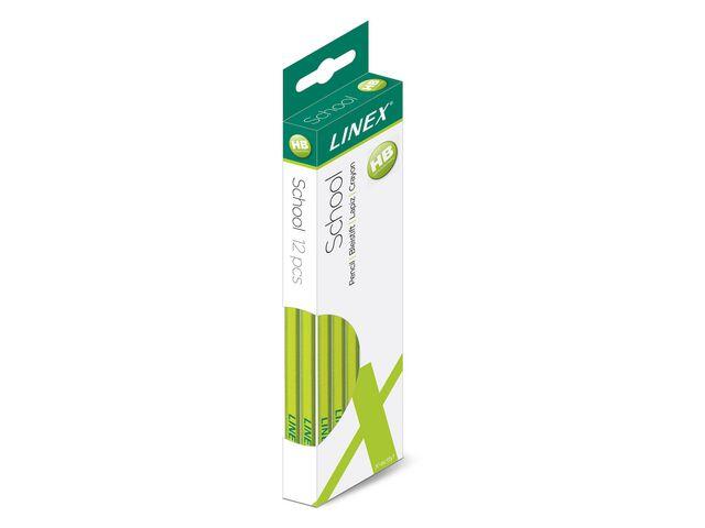 Blyertspenna Linex HB Ljusgrön 12st