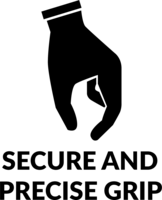 Secure and precise grip Secure and precise grip