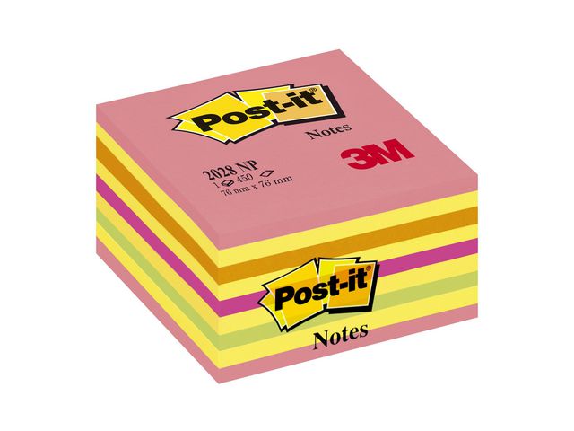 Post-it Kub 76x76 mm blå/vit