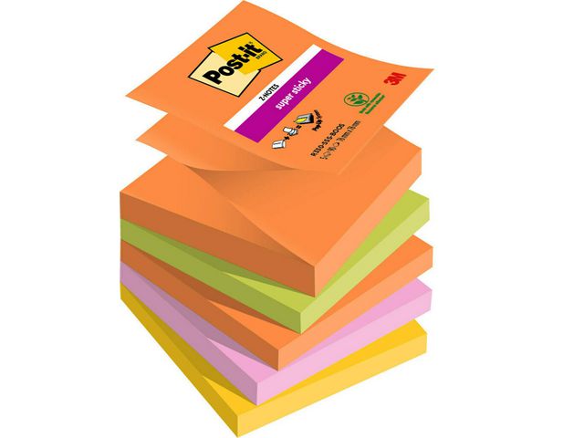 Notisblock Post-it SuperSticky Z-block Boost 76x76mm 5block