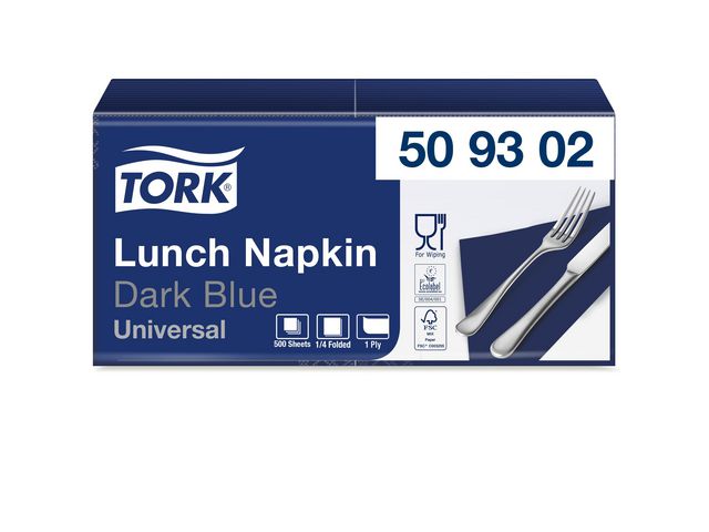 Lunchservett Tork 1/4-vikt 1-lag Mörkblå 500st