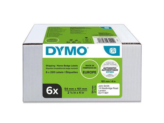 Etikett Dymo 101x54mm 6rl