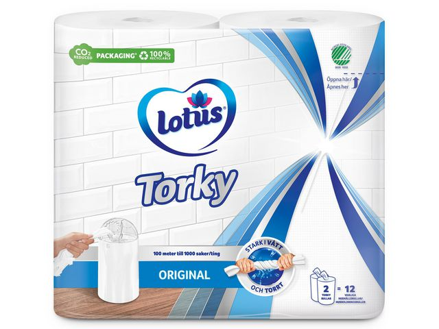 Torkrulle Tork Lotus Torky 1-L Vit 12st