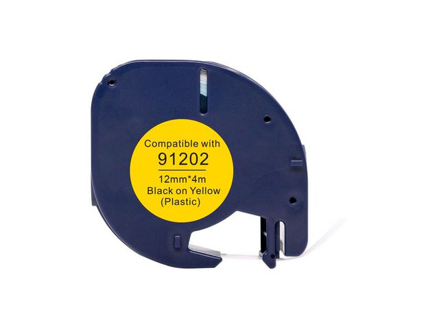 Tape Fighting Line Plast Svart på Gul 12mm