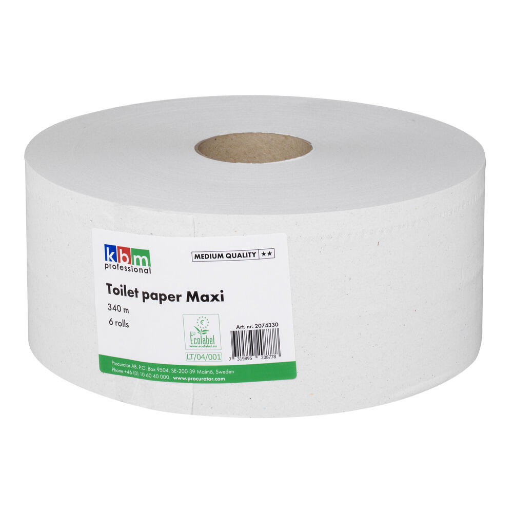 Toalettpapper KBM Maxi Basic quality 1-lag 400m 6rl