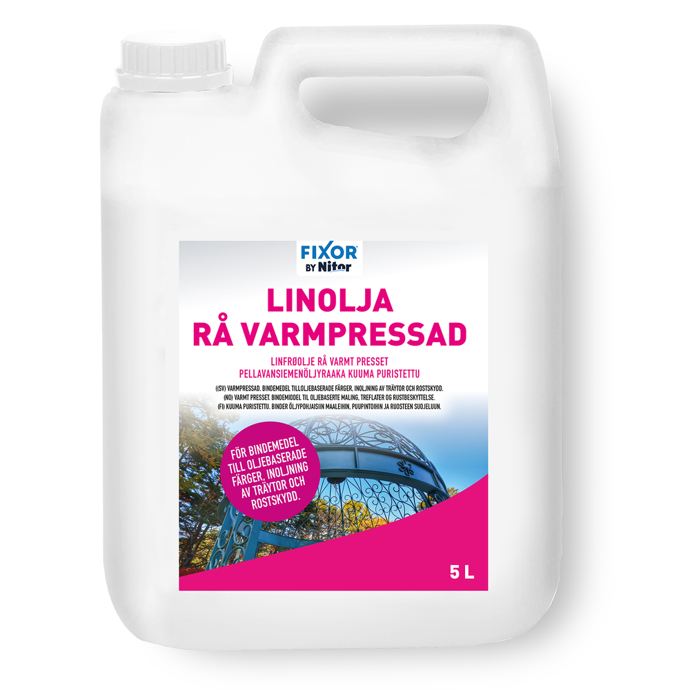 Linolja Nitor Rå Varmpressad 5L