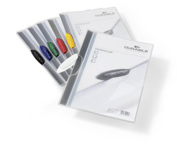 Klämmapp Durable Swingclip Transparent-Svart A4 till 30ark extra bild 8