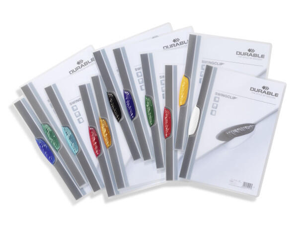 Klämmapp Durable Swingclip Transparent-Vit A4 till 30ark extra bild 3