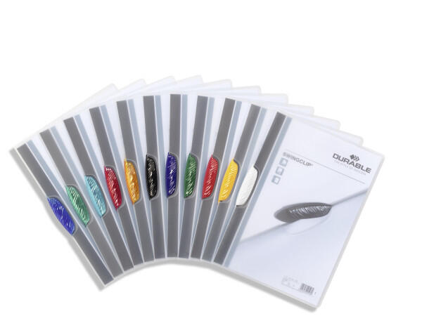 Klämmapp Durable Swingclip Transparent-Vit A4 till 30ark extra bild 5