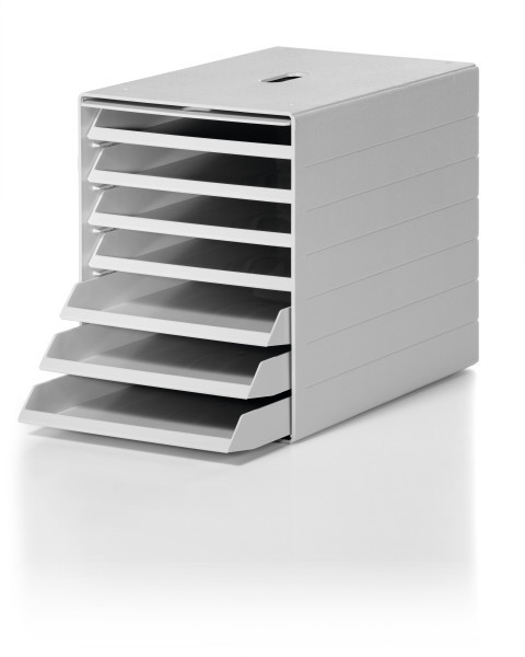 Blankettbox Durable Idealbox Plus med 7 Öppna Lådor Grå