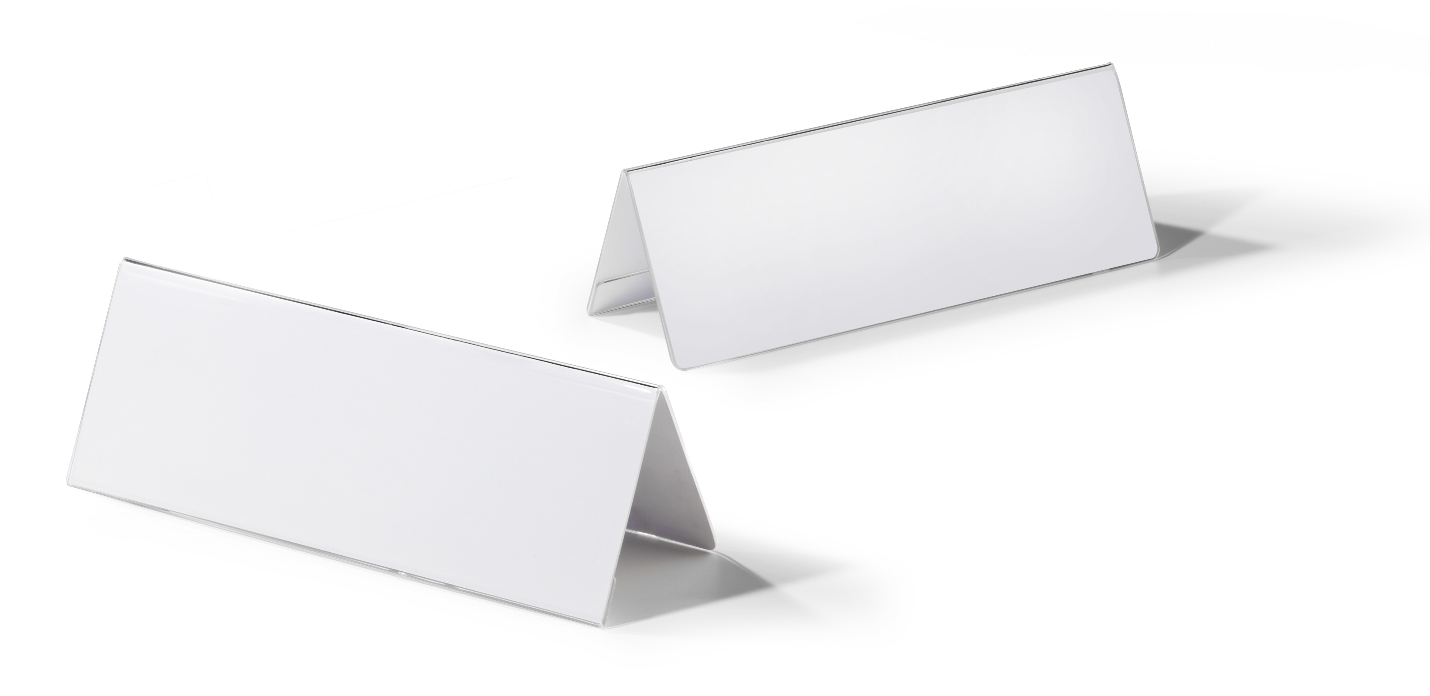 Bordsskylt Durable Dubbelsidig Akryl Transparent 105/210x297mm 10st
