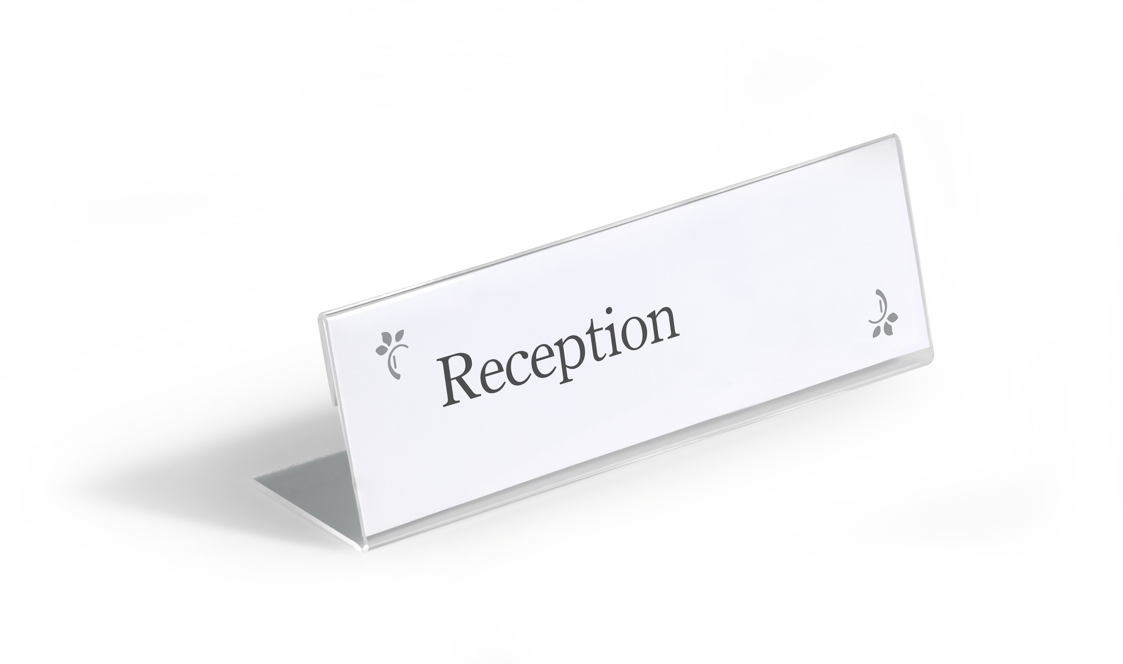 Bordsskylt Durable Enkelsidig Akryl Transparent 61x210mm 10st