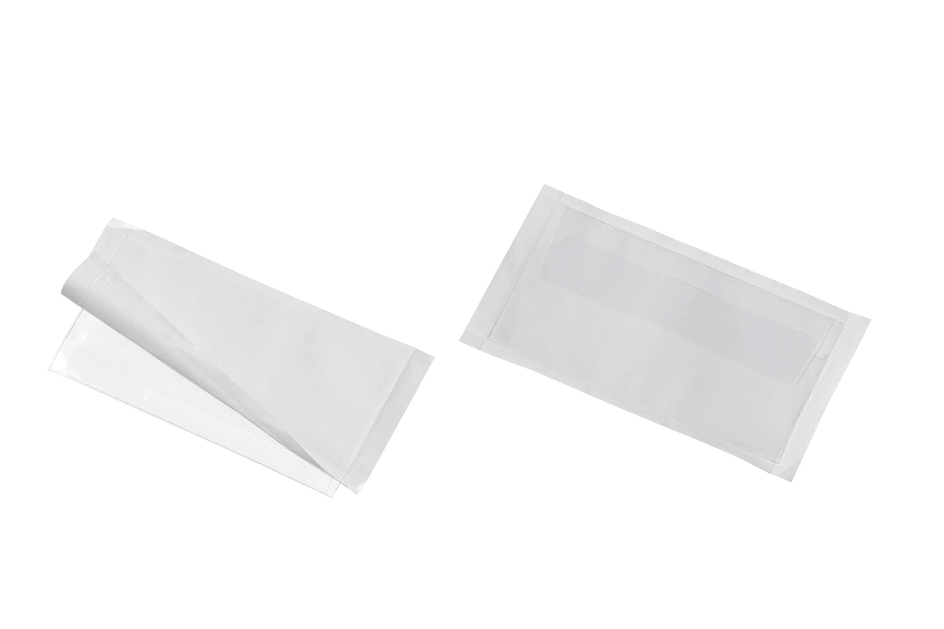 Plastficka Durable Pocketfix Självhäftande Plus Transparent 90x57mm 10st