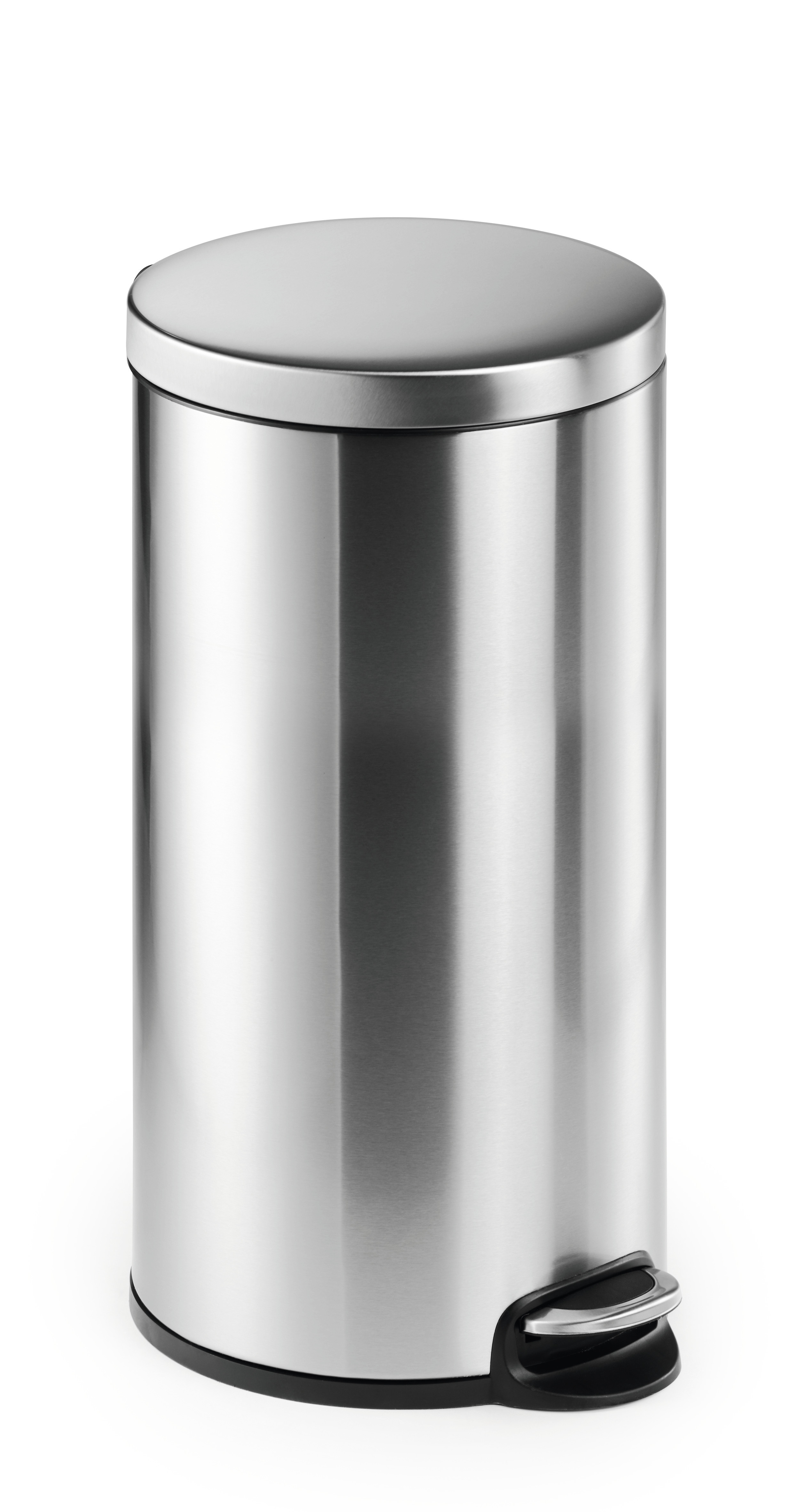 Pedalhink Durable Rund Rostfritt Stål Silver 30L