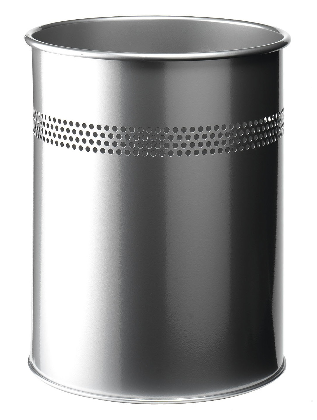 Papperskorg Durable Rund med Hålmönster Metall Silver 30mm 15L