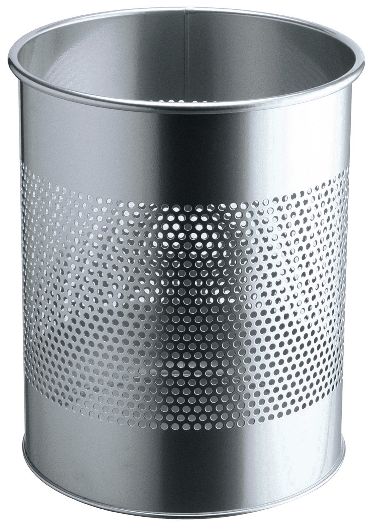 Papperskorg Durable Rund med Hålmönster Metall Silver 165mm 15L