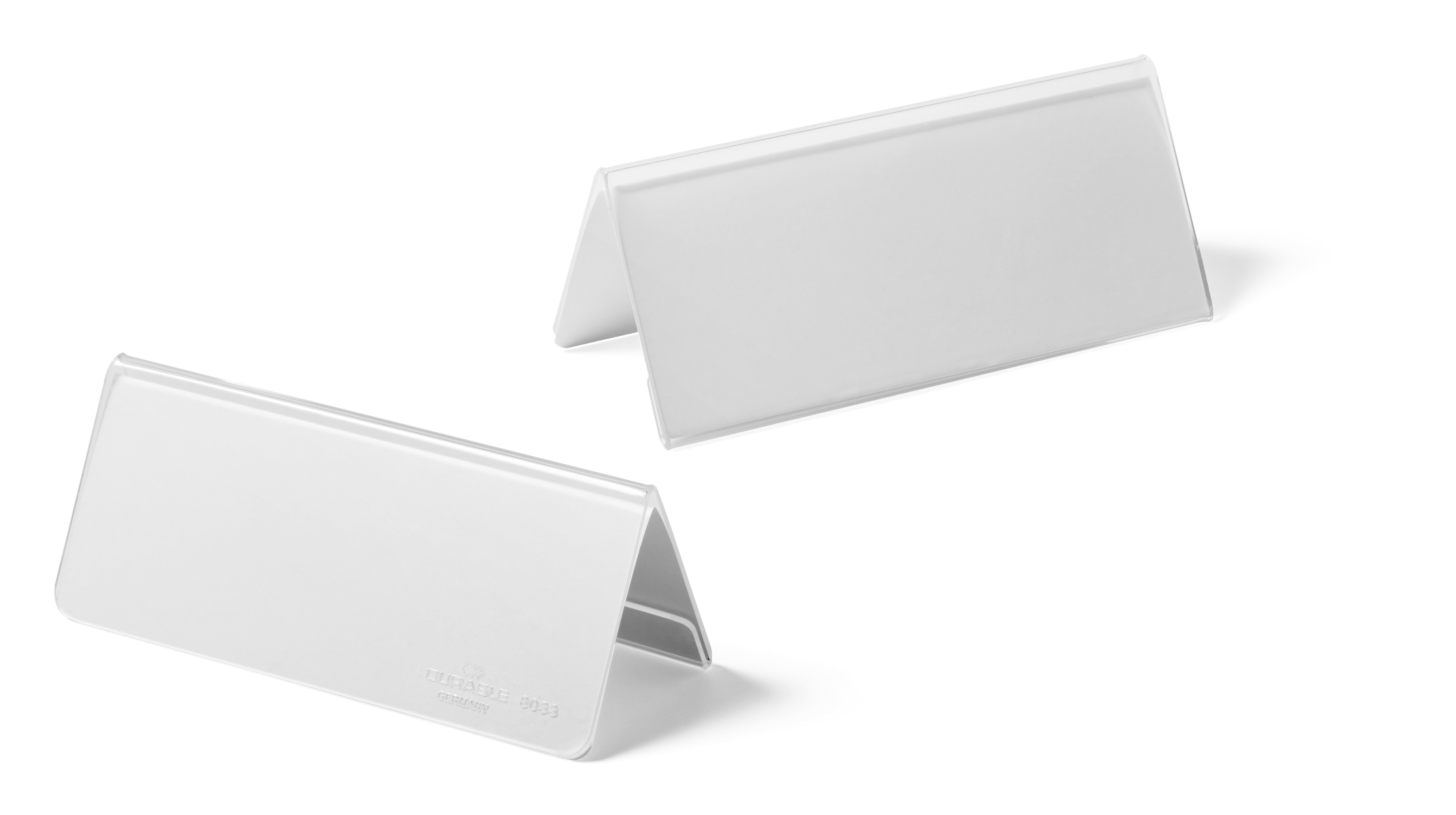 Bordsskylt Durable Dubbelsidig Akryl Transparent 61/122x150mm 10st
