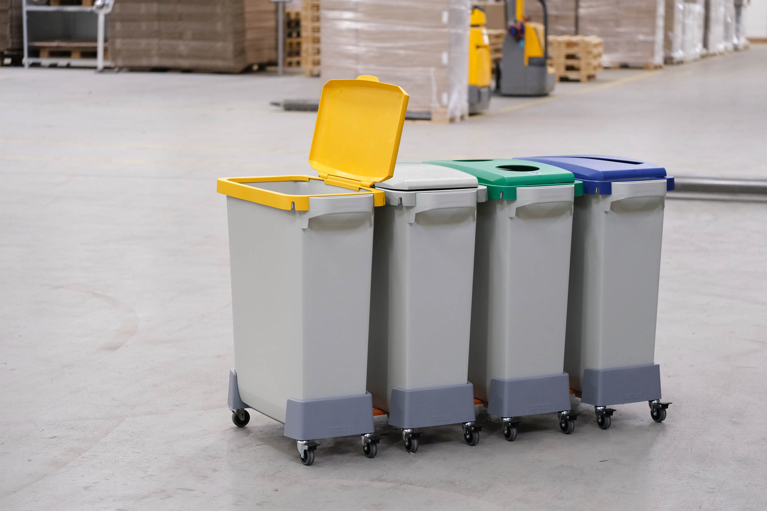 Tunna Durable Durabin Rektangulär med Handtag Gul 60L