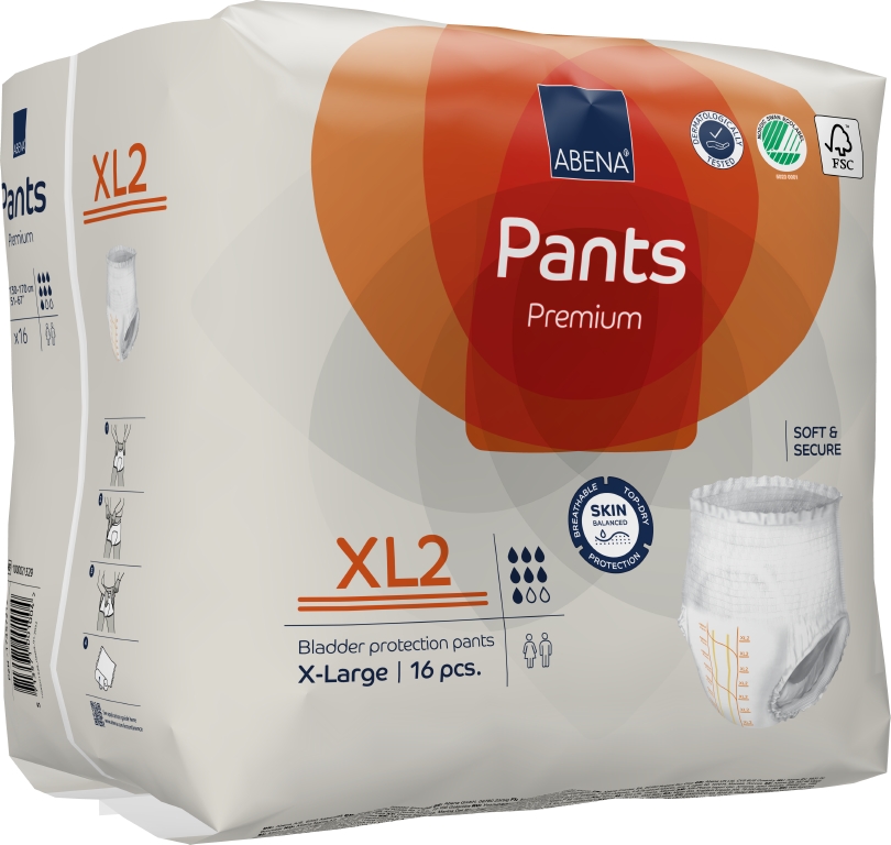 Engångsbyxa Abena Pants Premium Vit XL2 130-170cm 7 Droppar 16st