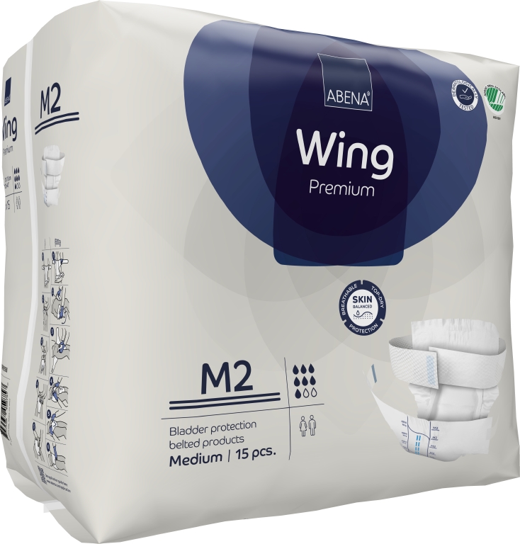Bältesprodukter Abena Wing Premium Vit M2 70-110cm 7 Droppar 15st