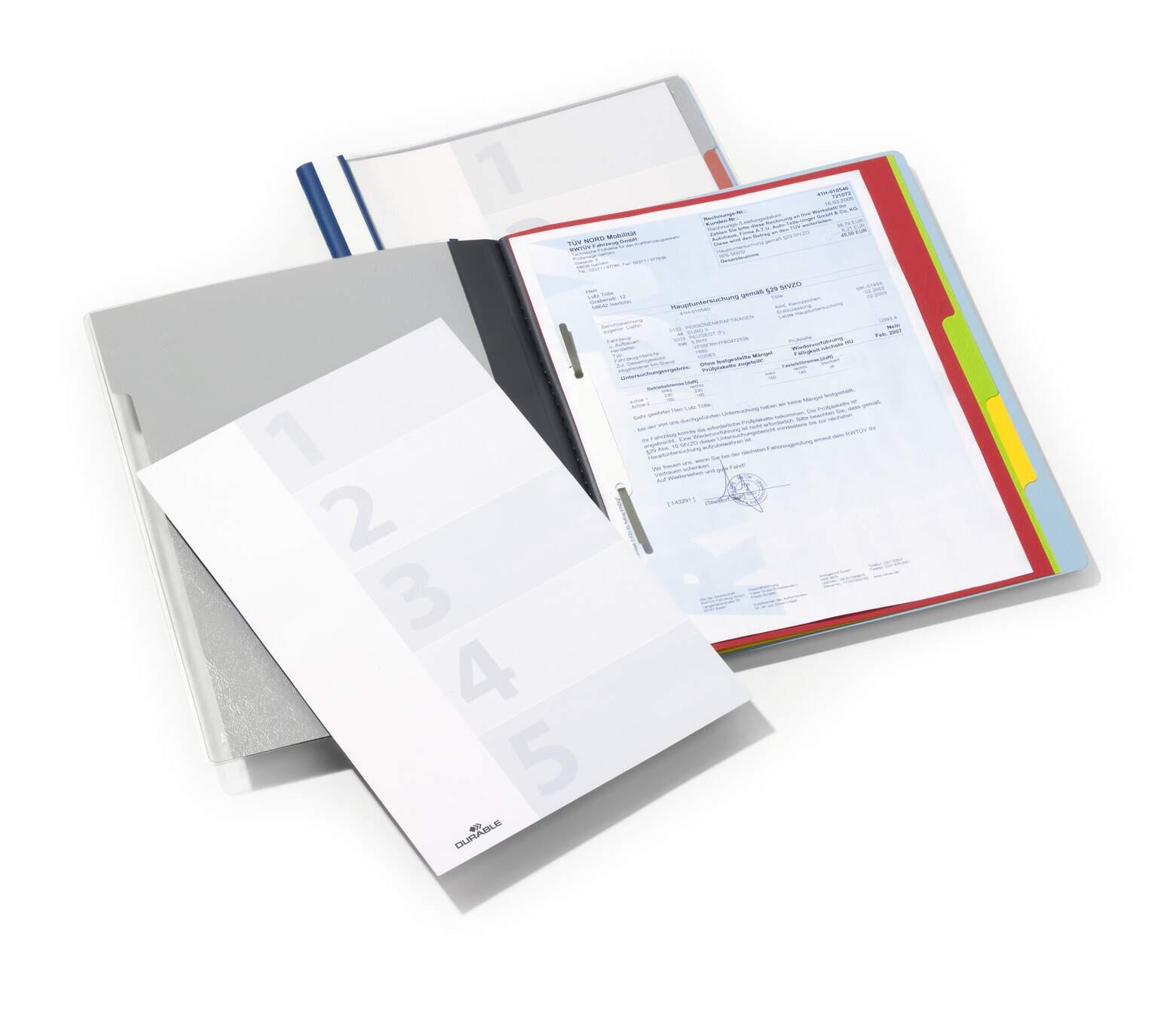 Offertmapp Durable Divisoflex 5-delad Blå A4 extra bild 4