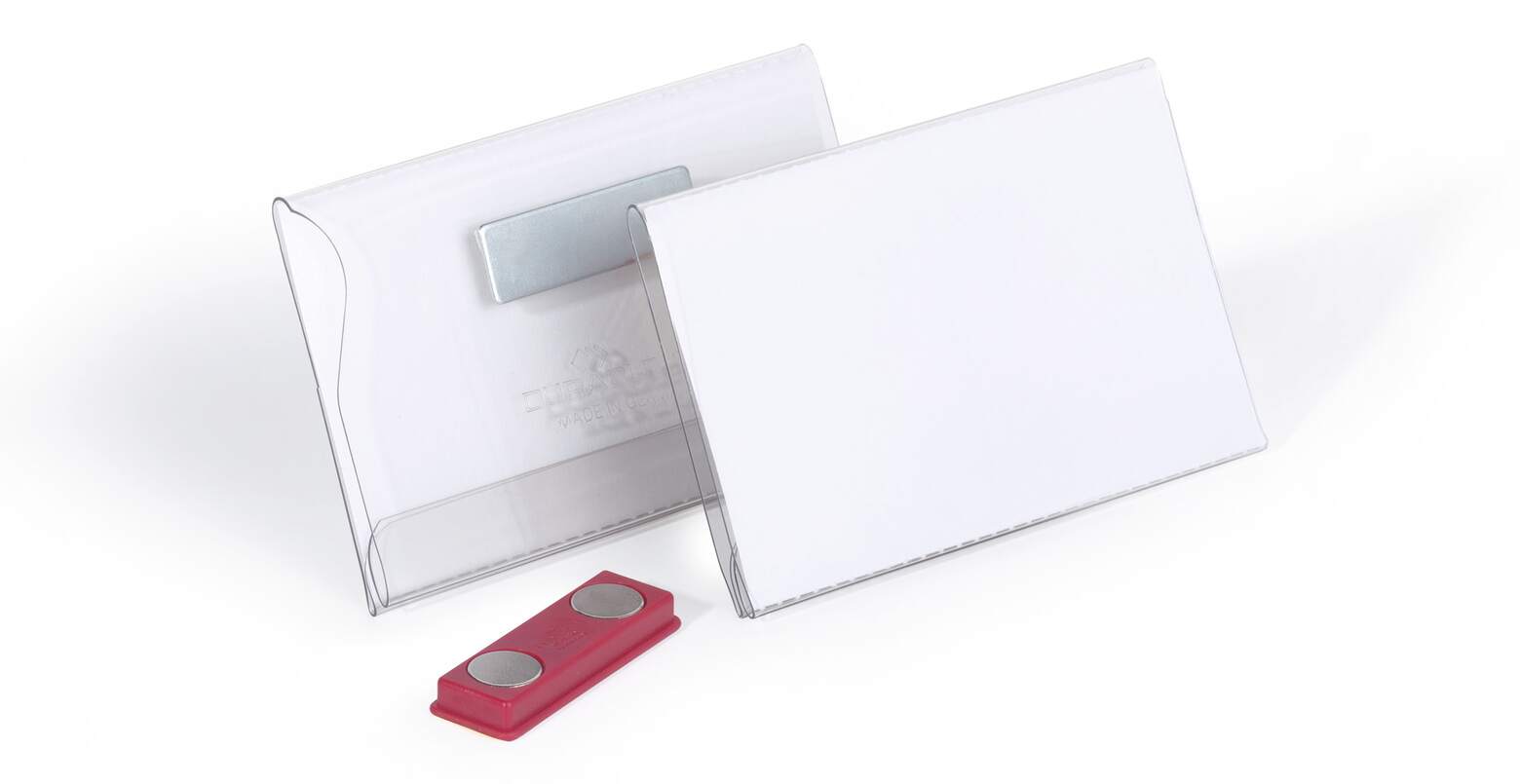 Namnskylt Durable med Magnetfäste Transparent 54x90mm 25st