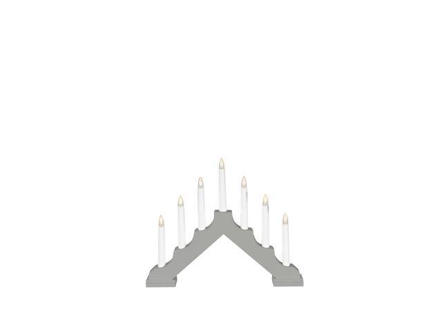 Elljusstake Konstsmide Batteri 7Ljus Grå 38x28cm