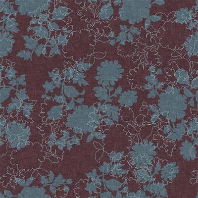 Textilgolv Forbo Flotex Floral 650012F Silhouette Berry 200cm