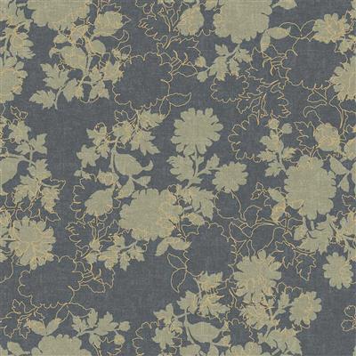 Textilgolv Forbo Flotex Floral 650011F Silhouette Steel 200cm