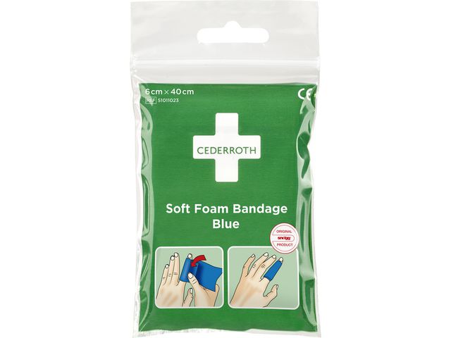 Plåster Cederroth Soft Foam Blå 6cmx0.4m