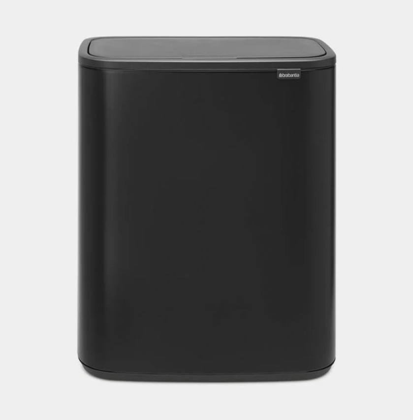 Vipplockskorg Brabantia BO Touch Bin utan Ben Matt Svart 2x30L
