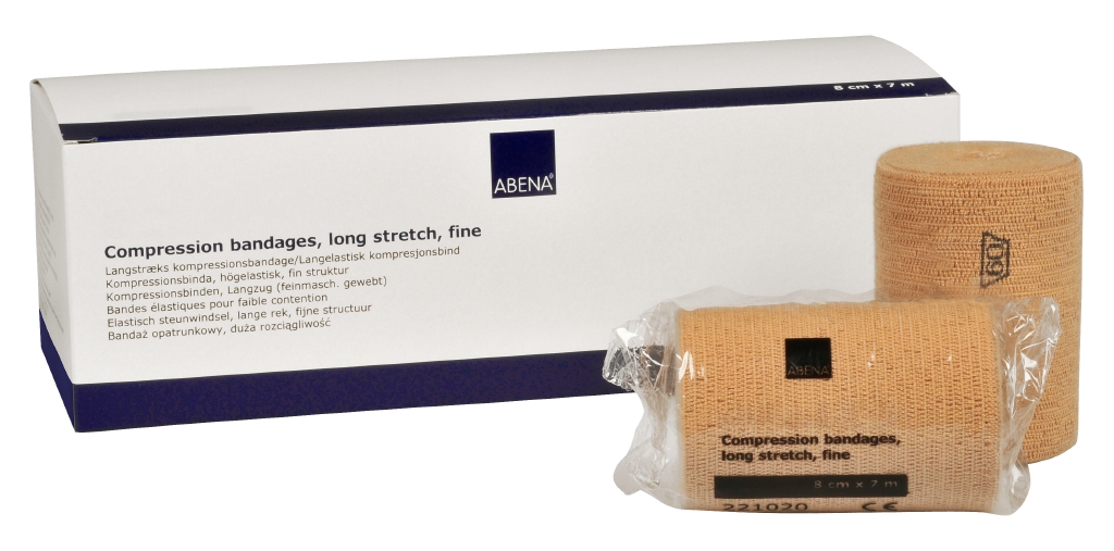 Kompressionbinda Abena Fine Hög Beige 8cm 8st