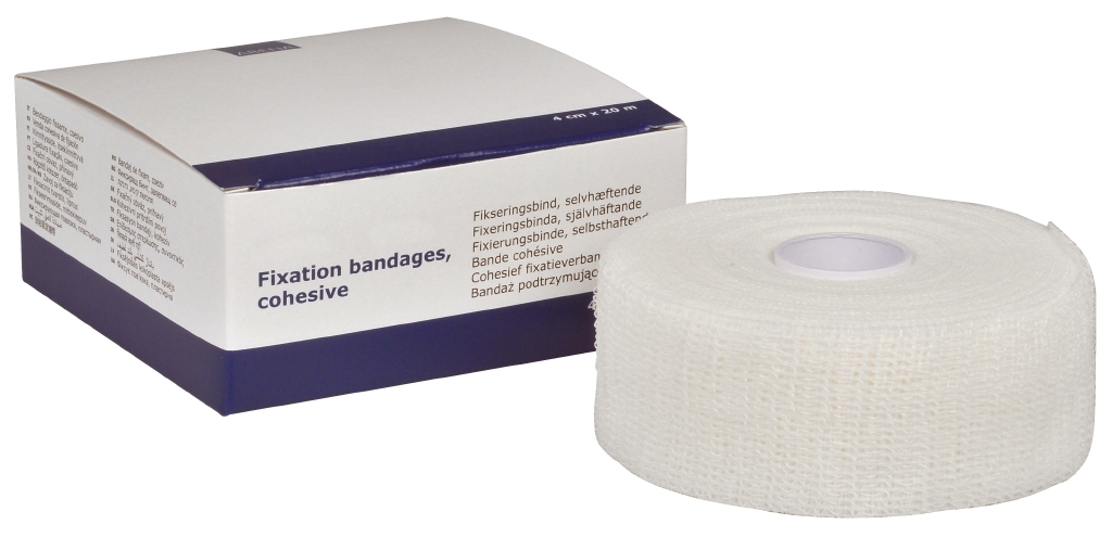 Fixeringsbinda Abena Cohesive Vit 4cm