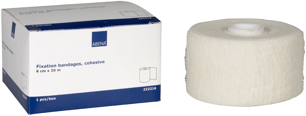 Fixeringsbinda Abena Cohesive Vit 6cm
