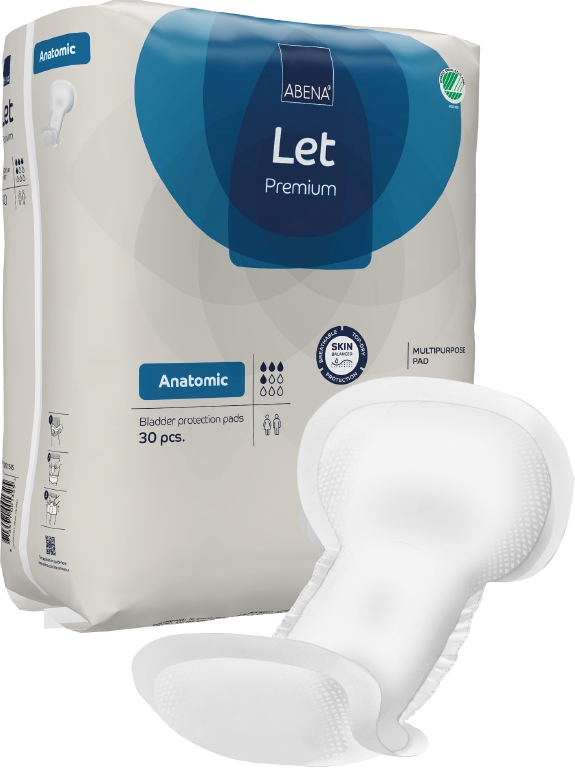 Inkontinensskydd Abena Let Anatomic Vit 44x20cm 4 Droppar 30st
