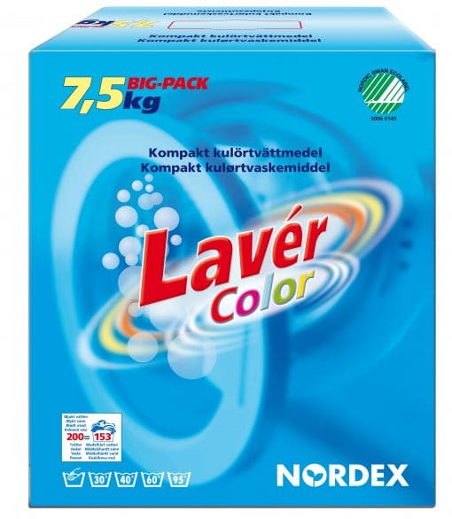 Pulvertvättmedel Nordex Lavér Color Pulver 7.5kg