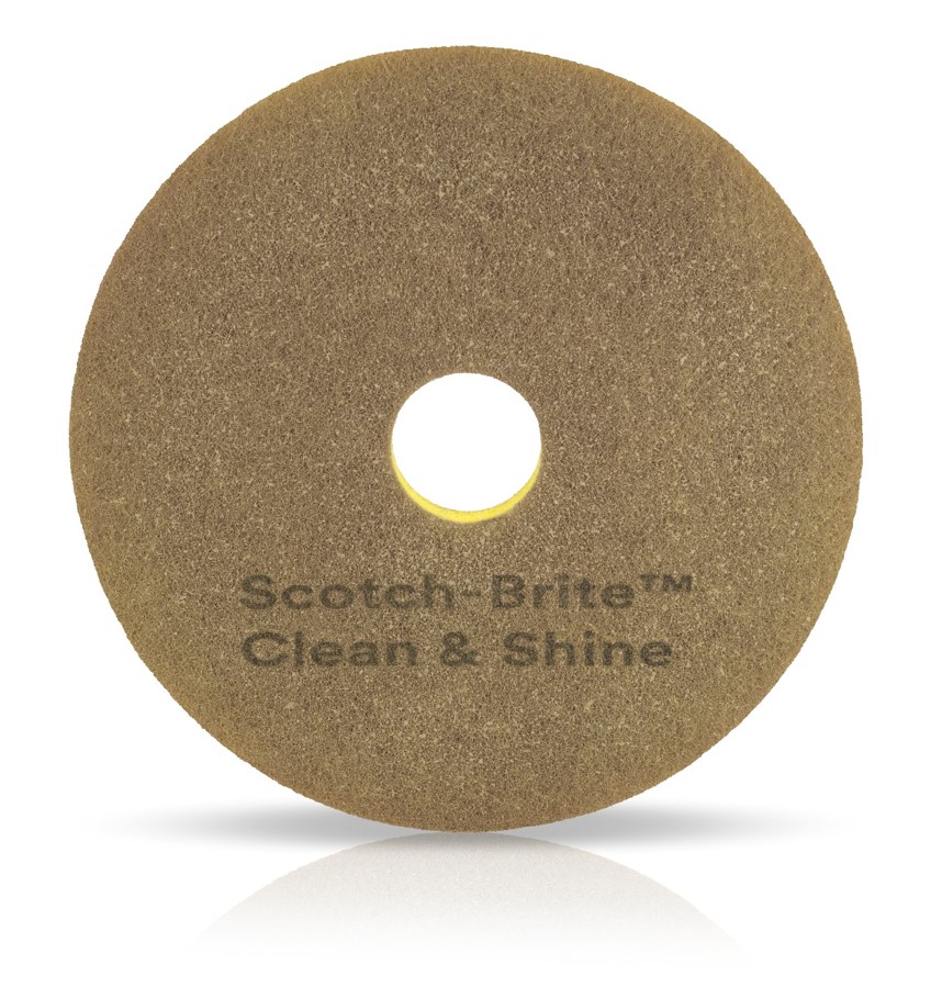 Golvvårdsrondell 3M Scotch-Brite Clean & Shine Dubbelsidig Brun 20 Inch 505mm