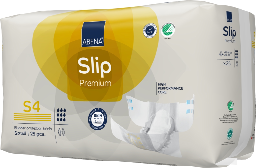 Allt-i-ett Skydd Abena Slip Premium Vit S4 60-85cm 9 Droppar 25st