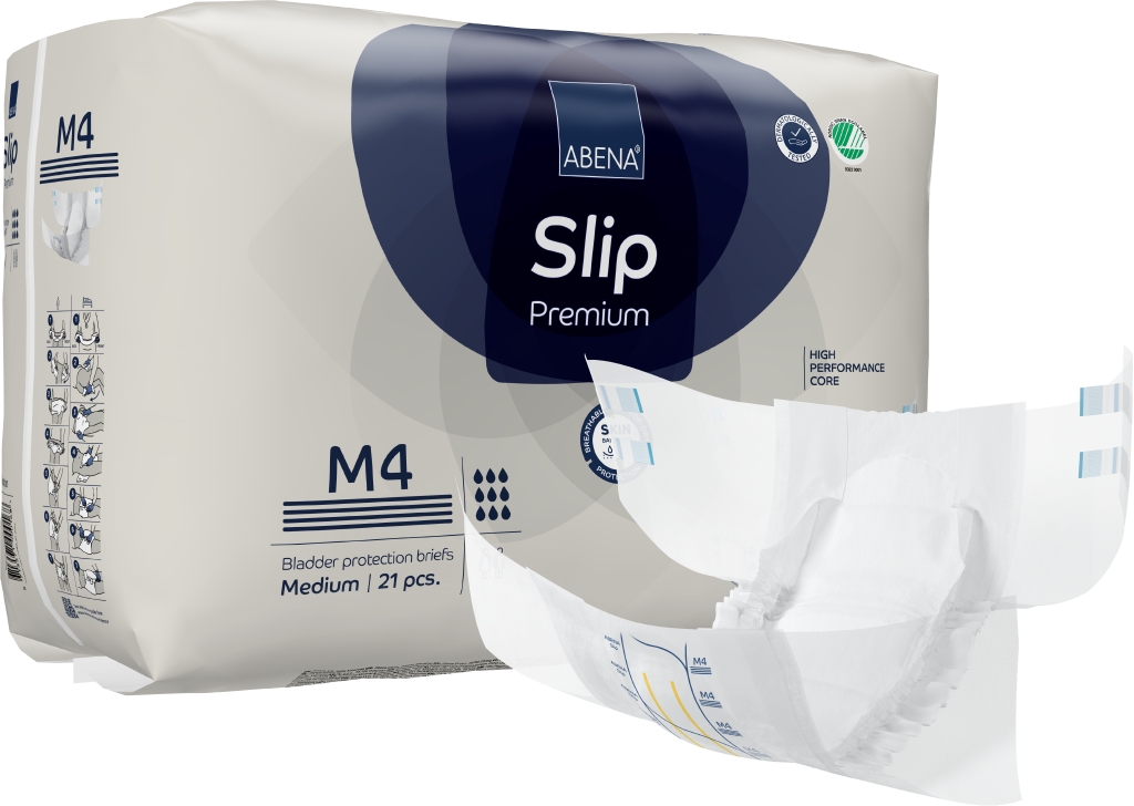 Allt-i-ett Skydd Abena Slip Premium Vit M4 70-110cm 9 Droppar 21st