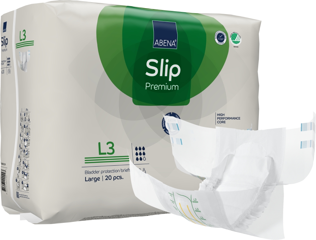 Allt-i-ett Skydd Abena Slip Premium Vit L3 100-150cm 8 Droppar 20st